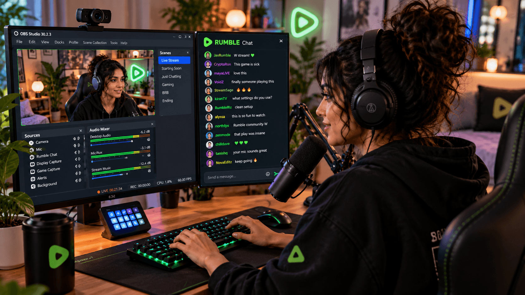 How to add Rumble live chat to OBS